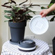 Gardening thickened resin tray balcony water tray round white breathable drain bottom dish base clearance anti-rot root