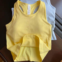 Ebb Vest Threaded Yoga Top with Chest Pads, Breathable and Quick-Drying Fitness Clothing