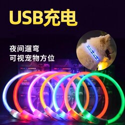 Pet Dog Luminous Collar Dog Collar Night Light Dog Walking Light Rechargeable Large Dog Small Dog