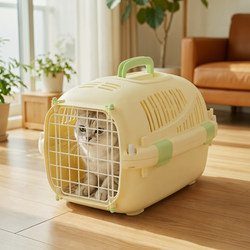 Pet Travel Carrier for Cats, Portable for Rabbits and Small Dogs, Anti-Stress Transport Cat Carrier