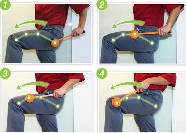 方法:用拳头敲打大腿两侧,从大腿外侧根部(站起来臀部有个窝的位置)