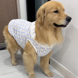 Large Dog Clothes, Summer Thin Cotton Gauze Vest for Large Dogs, Breathable for Golden Retrievers, Labradors, Corgis, and Border Collies