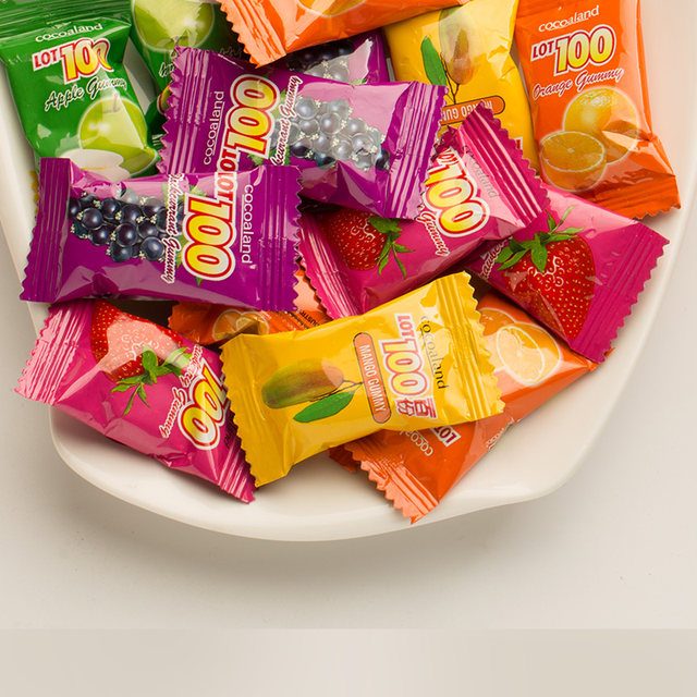 LOT100 one hundred mango flavored gummy candies QQ gummy candy wedding candy imported from Malaysia original snacks