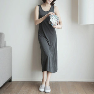 Women's clothing 2025 summer modal vest skirt long skirt suspender dress slim fit slim sleeveless skirt A-line skirt