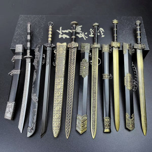 The metal weapon model of the ancient Chinese famous sword, mini sword, Yue King Goujian sword, Qin King sword, Tang Hengdao, Qinghong sword