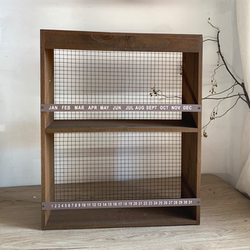 Export Export-Grade Solid Wood Storage Rack, Vintage Style Double-Layer Storage Rack, Display Rack, Sundries, Garden