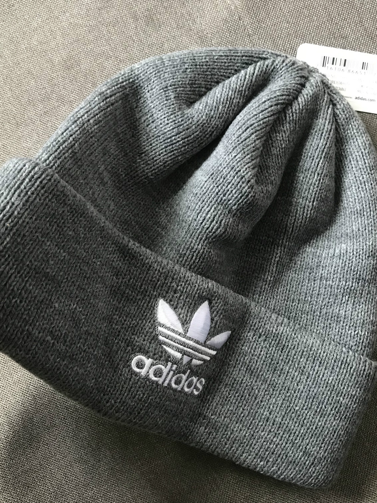 Adidas 三叶草阿迪刺绣针织毛线帽