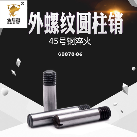 Slotted Guide Pin GB878 Externally Threaded Cylindrical Pin - 45 Steel Quenched Slotted ...