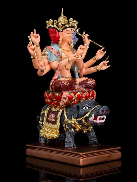 Fanju ride a pig Guanyin Buddha statue, resin Bodhisattva, the Buddha ...