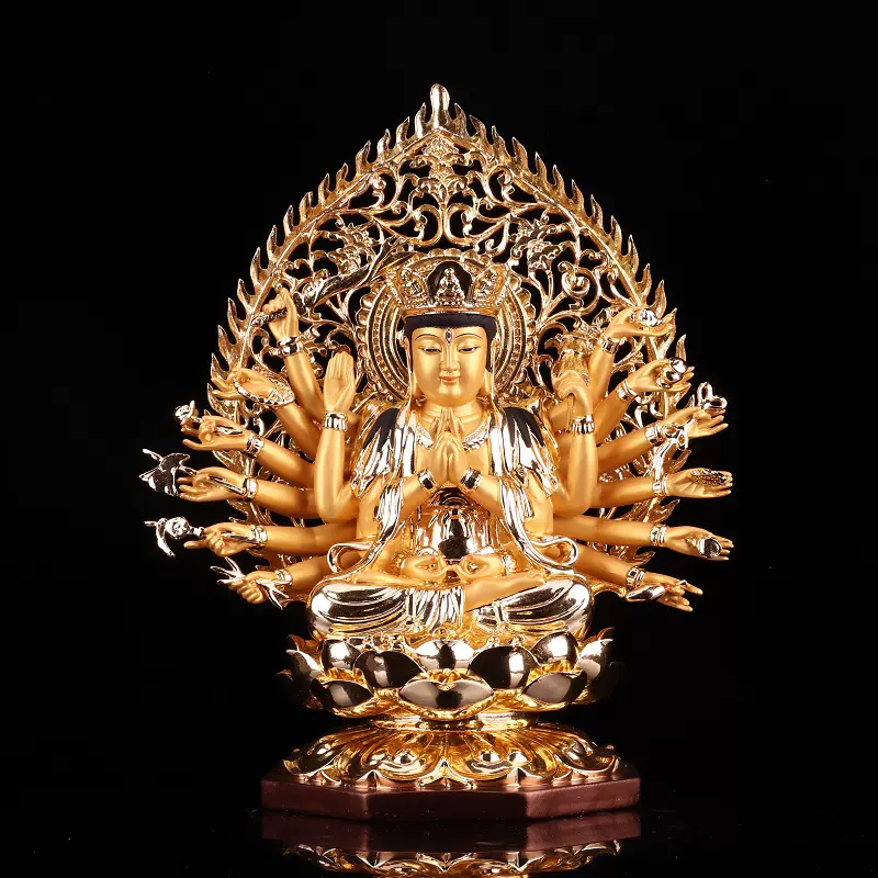 仏教美術 仏像 小仏像 準提菩薩 準提仏母仏像 銅製品 工芸