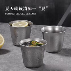 American-Style Stainless Steel Coffee Cup, Retro Small Cup, Summer Cooling Water Cup, Industrial-Style Cold Drink Cup, Commercial Outdoor Cup