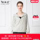 Middle-aged women's clothing 2025 spring new thin fashion hooded windbreaker jacket simple solid color mother top jacket