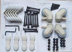 
Suitable for Stokke sleepi V2 fence bed board wheel K screws, L hardware link block, C plastic cap
