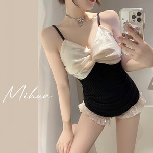 
Original hot spring swimsuit for women 2025 new one-piece black conservative fat girl covers the flesh and looks slim for vacation