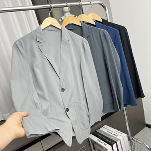 
High-end cold-sensing fabric! Sun protection and breathable! Men's foreign trade light and thin and versatile casual blazer in summer