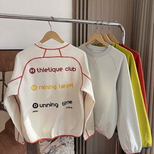 
Same style for men and women! Moisture-absorbent and breathable! Foreign trade men's spring all-match round neck comfortable sports casual long-sleeved T-shirt