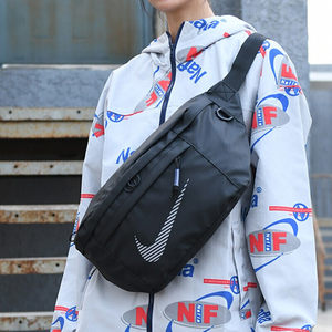 
Nike leather waterproof crossbody bag genuine sports bag men and women's waist bag outdoor shoulder bag new casual bag