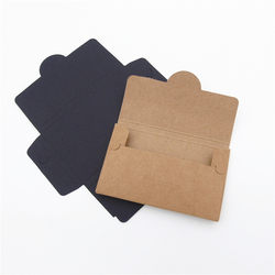 3inch Guka Small Card Kraft Paper Storage Black Business Card Membership Card Sleeve Cover Box Packaging Box Bookmark Packaging