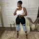 YM5285 Amazon Independent Station European and American Fashion Spliced ​​Combination Stretch Denim Micro-Tender Cropped Pants for Women
