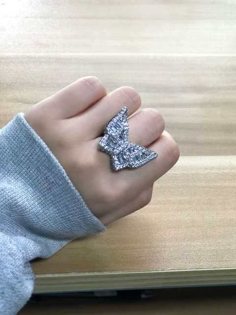 Listen to my AWGE Butterfly Diamond Couple Ring ASAP ROCKY same style beautiful diamond ring ins trendy
