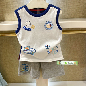 
Clearance price for boys mesh breathable sleeveless vest for children in summer, children's cotton thin style, cool high temperature, wear and inspect quality