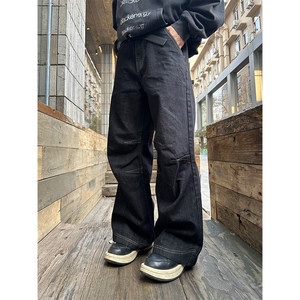 
NECOYEP2025 American loose wide-leg washed jeans ins men's and women's casual trendy brand versatile high street trousers