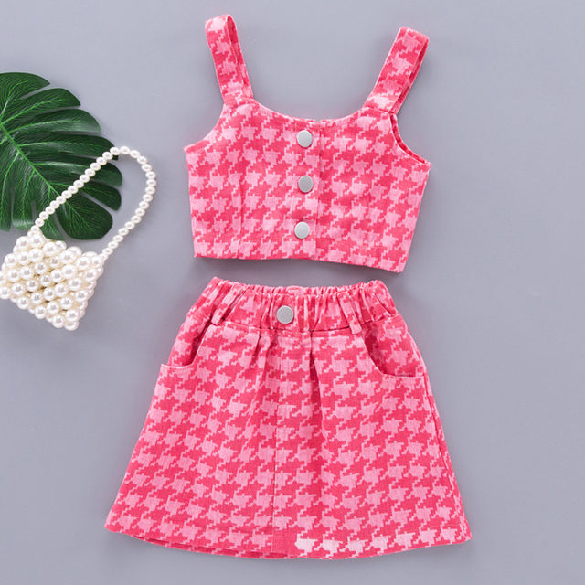 Girls summer two-piece vest suspender baby girl 2024 summer fashion ...