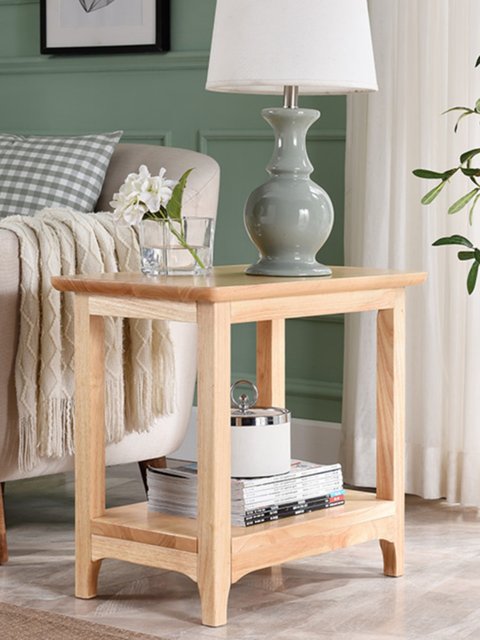 Solid Wood Side Table, Corner Table, Sofa Side Cabinet, Living Room ...