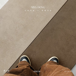 Wabi-Sabi Style Micro-Cement Laminate Flooring, Cream Style, Retro, Simple, Wear-Resistant, Commercial Store Floor Heating, 12mm