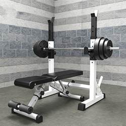 Home-Use Bench Press Rack, Squat Rack, Integrated Barbell Rack, Home-Use Dumbbell Weight Bench, Fitness Bench Equipment for Men, Professional