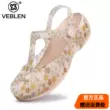 Giày VEBLEN Veblen Croc Nữ Mùa Hè 2024 Mới Giày Đi Biển Thông Thường Giày Sandal Bên Ngoài Đế Dày Chống Trơn Trượt 