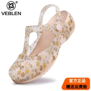 Giày VEBLEN Veblen Croc Nữ Mùa Hè 2024 Mới Giày Đi Biển Thông Thường Giày Sandal Bên Ngoài Đế Dày Chống Trơn Trượt