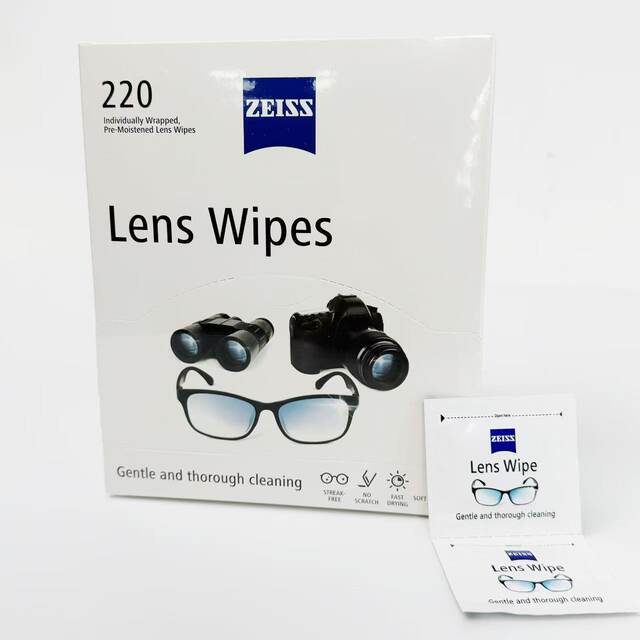 ZEISS Zeiss glasses cleaning wipes 220 pieces of lens cleaning paper lens camera cleaning special disposable cloth