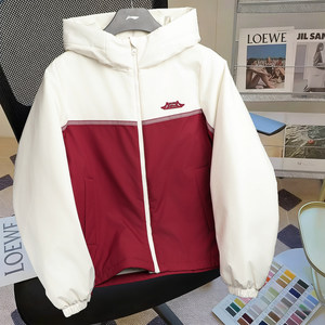 
Li-Ning Forbidden City co-branded short cotton jacket for women 2026 spring new waterproof water-repellent loose warm windproof hooded jacket