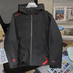 
Li Ning Jacket Men's 2026 Spring New Men's Sports Warm Running Soft Shell Windproof Cardigan Hooded Windbreaker