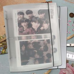 Transparent Frosted A5 Loose-Leaf Photo Album Insert Bookmark Sticker Collection Storage Album Photo Postcard Star Souvenir Album