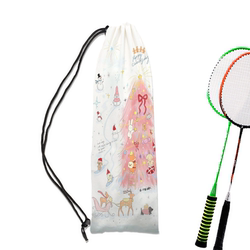Winter Christmas Series Versatile Student Shoulder Badminton Bag, Collapsible Bag for Cycling and Carrying Outdoor Sports Equipment