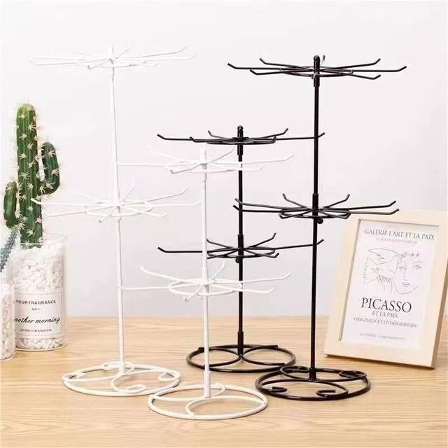Stall rotating rack desktop trinket hanging rack lipstick keychain jewelry display rack earrings socks display rack