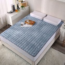 Flannel Mattress for Rental Use, Thickened Soft Pad for Home Use, Tatami Milk Velvet Base Mat, Coral Fleece Bedding
