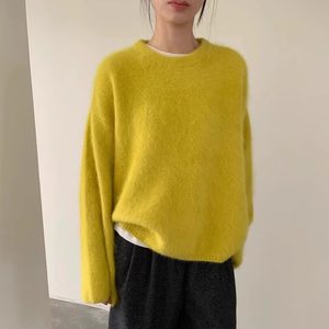 
AT BRUNCH authentic! Atmosphere furry rabbit velvet pullover sweater Korean winter thickened round neck loose knitted