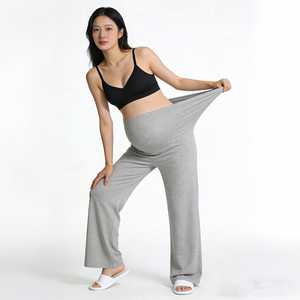 Modal maternity leggings home extended pants loose sports pants pregnancy yoga pants large size pajamas pants summer