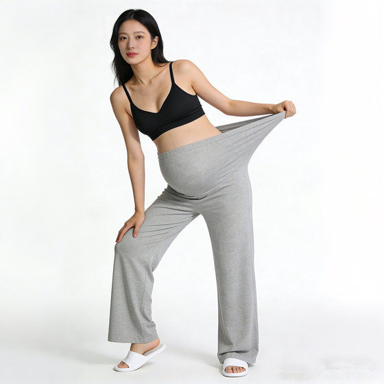 Modal maternity leggings home extended pants loose sports pants pregnancy yoga pants large size pajamas pants summer