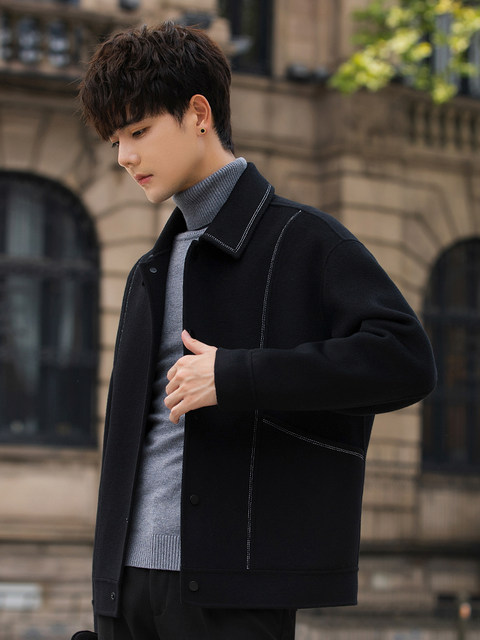 Double-Sided Woolen Fabric Men Outwear Autumn/Winter New arrival Open ...