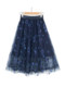 2024 spring new heavy industry mid-skirt gauze skirt mesh skirt skirt women half-body A-line gauze skirt women high waist look slim