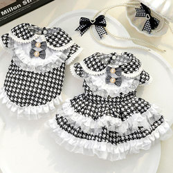 New Dog Clothes Spring and Summer Thin Style for Cats, Golden Retrievers, Teddy, Large, Medium and Small Dogs, with Leash Attachment, Elegant Dress