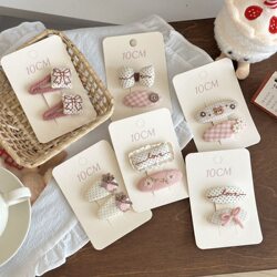 New Korean-Style Cartoon Bear Hair Clip for Girls, Cute Side Fringe Hair Clip for Children