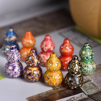 Xuantong lacquer gourd ornaments pendant accessories handicrafts colored lacquer craft hand twisted gourd
