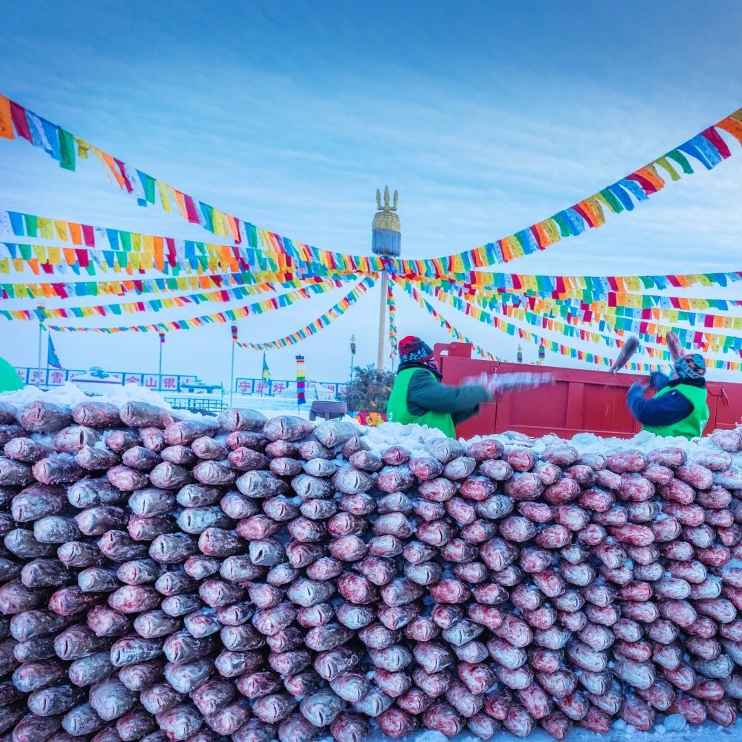 【25年冬季预售】长春往返查干湖/上门接送/品尝鱼宴/配防滑冰爪