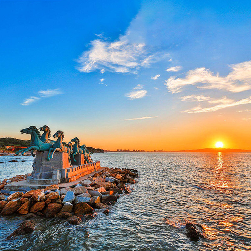 山东青岛旅游威海烟台蓬莱二日游2日游刘公岛养马岛纯玩跟团