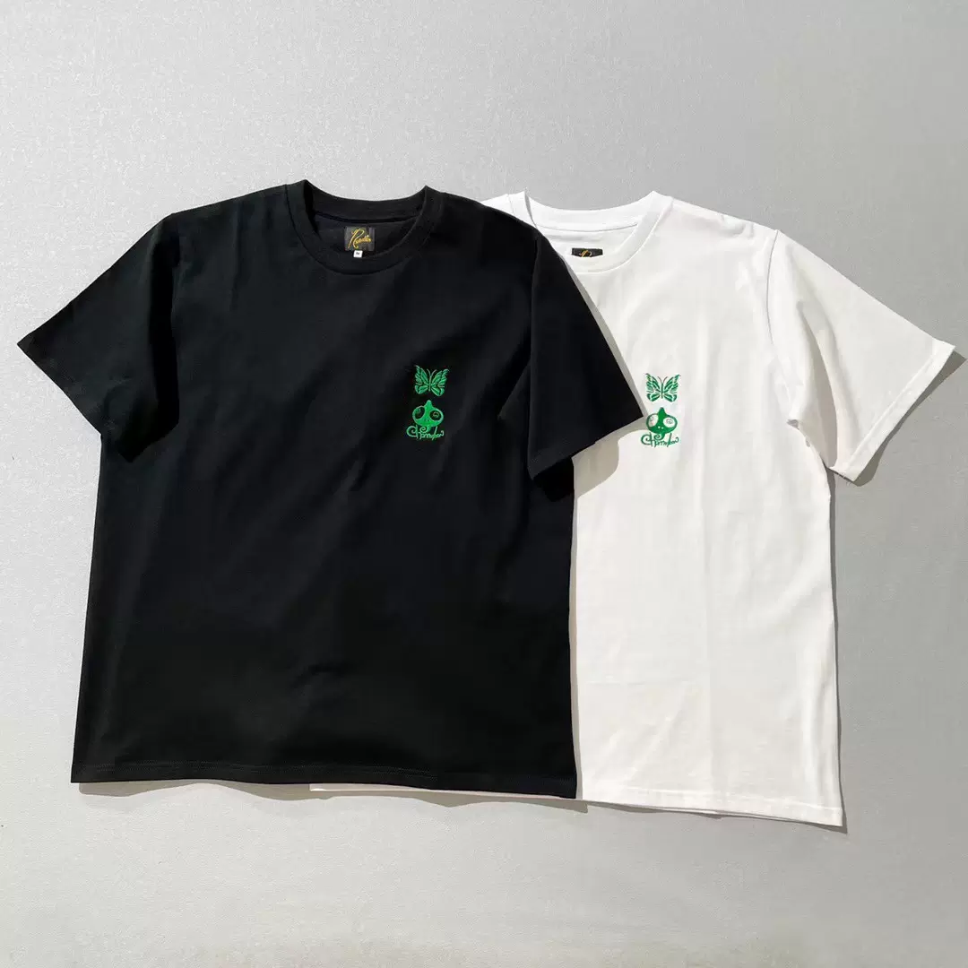 NEEDLES × END OF THE WORLD聯名EOTW外星人蝴蝶刺繡短袖T恤-Taobao